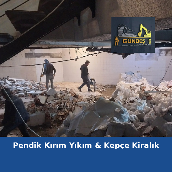 Pendik Devlet Hastanesi kompresörlü kırım yıkım - Mini Ekskavatör Kepçe Kiralık